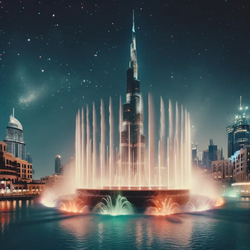 lake ride with dubai fountain show