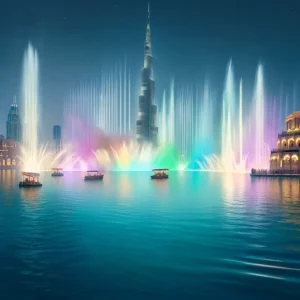 lake ride with dubai fountain show