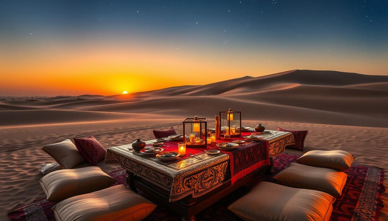 Dubai desert dining