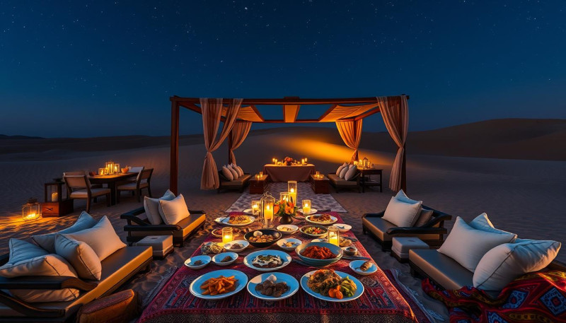 private desert dinner setup